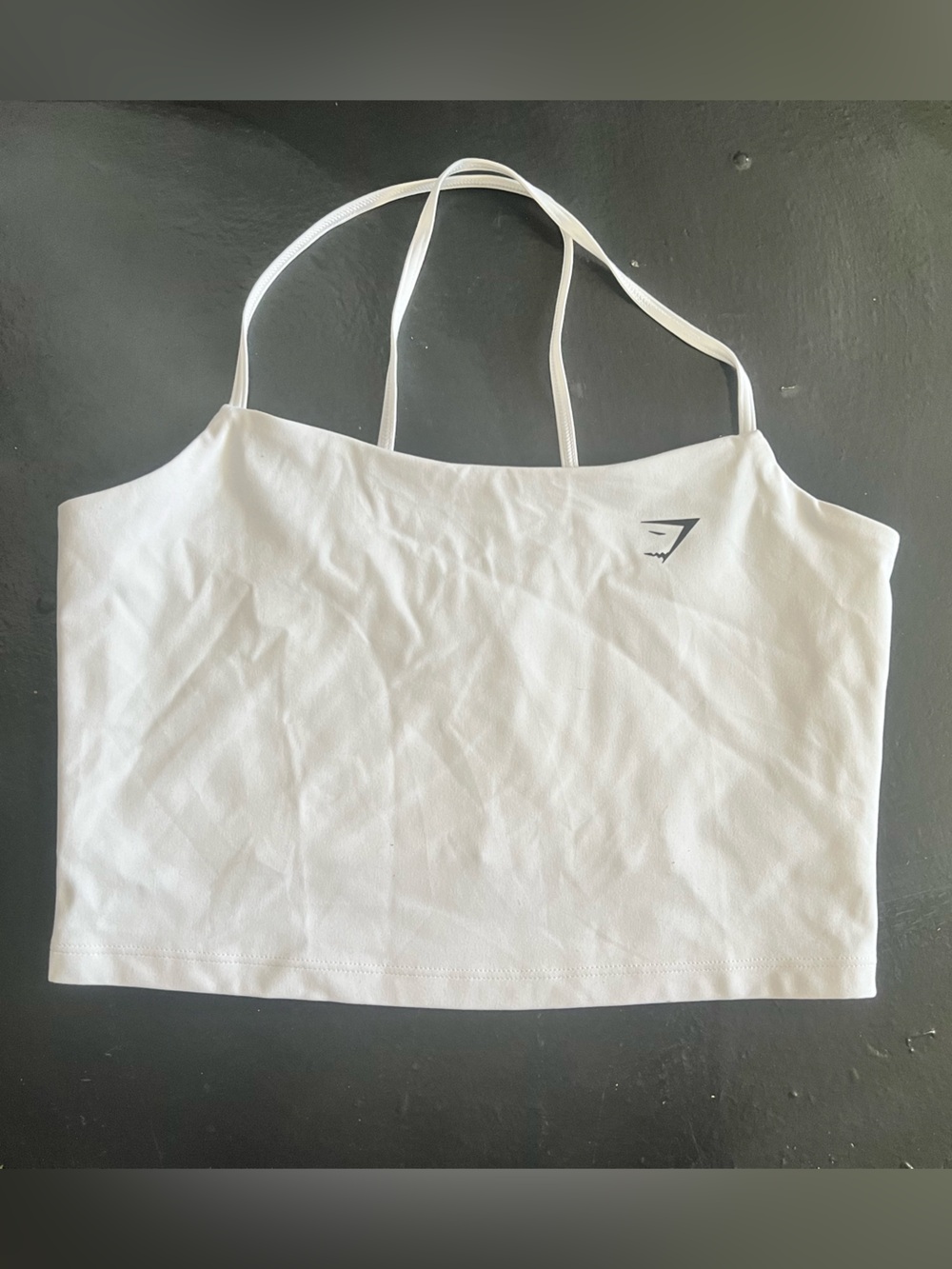 Gymshark White cross straps top
